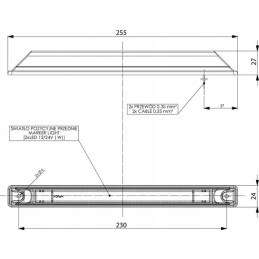 LED priekinis gabaritinis žibintas 12 24v LA35059 gopart