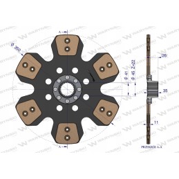 Sankabos diskas f285100103010w Fendt Warynski