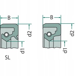45 mm agtech dvigubas lūpų žiedas
