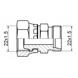 Tiesi jungtis ab m22x1 5 m22x1 5 hidrolideris