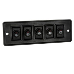 5 kartų perjungimo skydelis su diodais