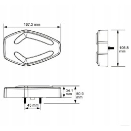Kombinuota lempa, kryptis priekyje, 12v LED