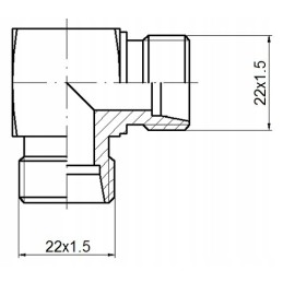 Kampinė jungtis bb m22x1 5 m22x1 5 hidrolideris