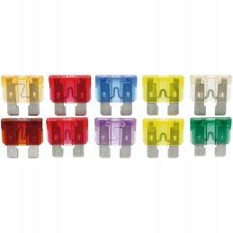 Standartiniai saugiklių įdėklai lizdinėje plokštelėje