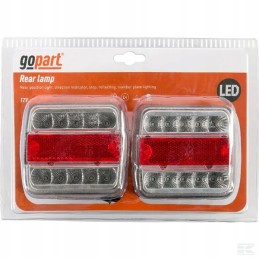 Kvadratinių LED galinių kombinuotų lempų rinkinys