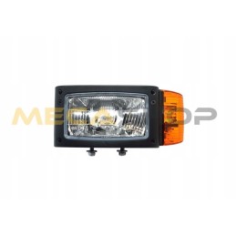 Mecalac 12 priekinių žibintų h4 lempa su blykste, kairėje