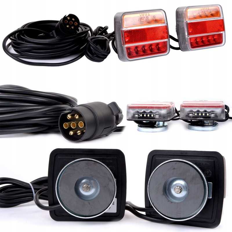 12v LED priekabos žibintų komplektas su magnetu