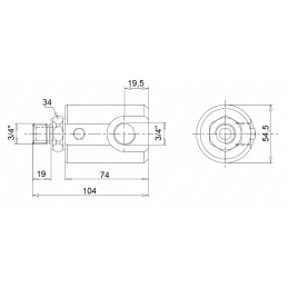 Kampu pasukama hidraulinė jungtis ggl 3 4