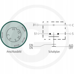 Fendt x830240082000 blykstės šviesos jungiklis