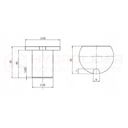 Pavaros laikiklis fi 30 h 120 s 135 hidrolideris