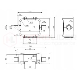 Pavaros laikiklis fi 35 h 140 s 225 hidrolideris