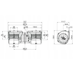 Kabinos ventiliatoriaus korpusas new holland fiat 82002761 12v