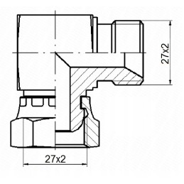 Hidraulinės jungties sumažinimas AB 27 27 kampas