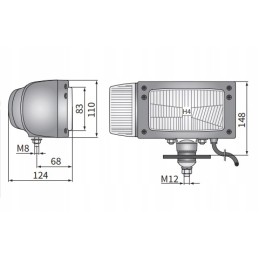 Priekinis kairysis žibintas h4 246x110 su posūkio signalu
