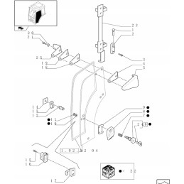 Durų vyrių plokštės korpusas new holland td