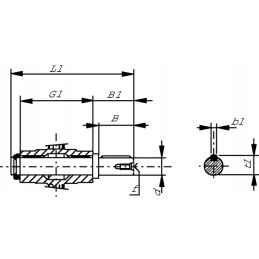 Vieno išėjimo velenas 25 mm