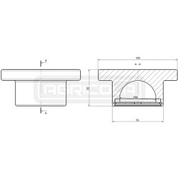 Hidroliderio teleskopinės pavaros HL 8011 lizdas