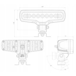 LED darbo lempa 12 24v 46 5w 4100lm buvo 1078