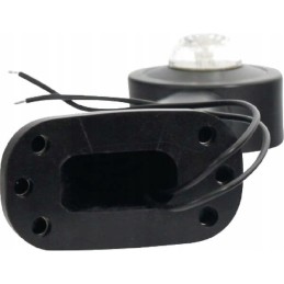 LED šoninė gabaritinė lemputė, kairė, apvali, 12 24v, raudona