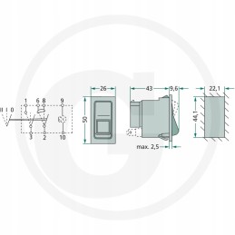 Hella išjungimo jungiklis 6rh 004570411