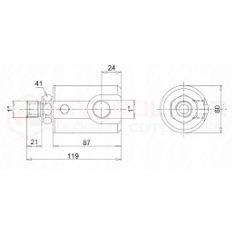Kampinė linijinė pasukama jungtis gg90 1 omas