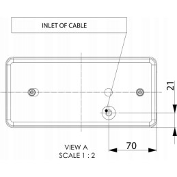 Stačiakampis kairysis kombinuotas galinis žibintas LA45015