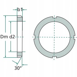 Guolių veržlė 32x6 mm m20x1 km 04 granitas
