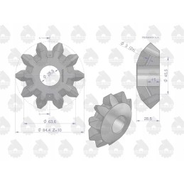 Diferencialinės pavaros palydovas 2746322m1 mf3 mf4