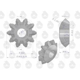 Diferencialinės pavaros palydovas 2746322m1 mf3 mf4