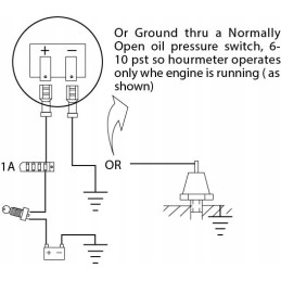 Universalus valandų skaitiklis 12 28v 52 mm