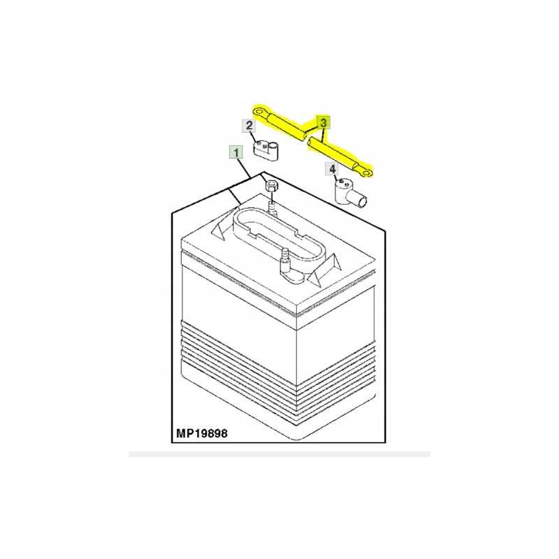 John Deere AM126622 akumuliatoriaus kabelio bėgis