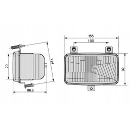 Cobo priekinis žibintas tinka deutz 0507800000