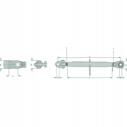 Viršutinė jungtis 525 760 mm m36x3 cat 3 2