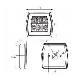 Universalus LED galinis žibintas ft 122