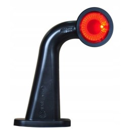 LED šoninė gabaritinė lemputė, kairė, apvali, 12 24v, raudona