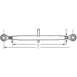 Viršutinė centrinė jungtis m40 660 920 mm 2 kat