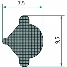 Universalus stiklo sandariklis 7 5x9 5 mm granitas
