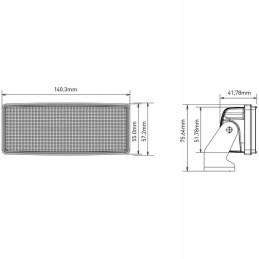 Stačiakampė LED darbo lempa 42w 3800lm šviesa