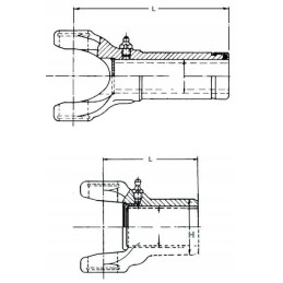 Šakė profiliuotam vamzdžiui 25x22 mm 075 elbe