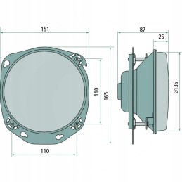 Granito kairės-dešinės krypties reflektorius