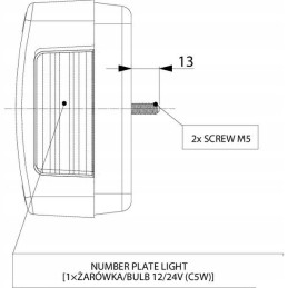Stačiakampis kairysis kombinuotas galinis žibintas