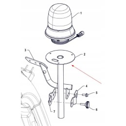 P5s48401046 vertikalios šviesos laikiklio mentės 350 mm