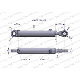 Bizon 432 632 Warynski dvigubo veikimo hidraulinė pavara