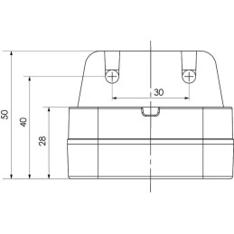 LED kvadratinė markerinė lempa 12 24v su kabeliu ir