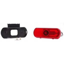 Raudona stačiakampė LED markerinė lempa 12 24v