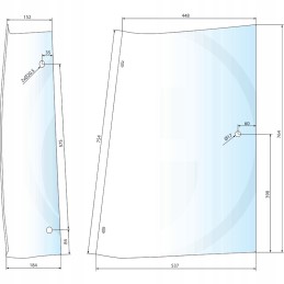 Fendt Farmer Series 300 C Ci F dešinės pusės langas