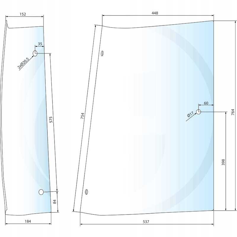 Fendt Farmer Series 300 C Ci F dešinės pusės langas