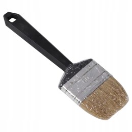 Vienkartinis plokščias šepetys su baltais kiaulienos šeriais