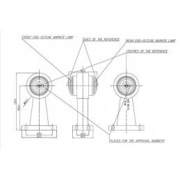 Markerinė lempa 12 24v 135x83 5x68mm gopart la35002
