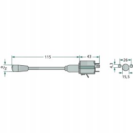 Šviesos ir posūkio signalo jungiklio korpusas 1500137c2